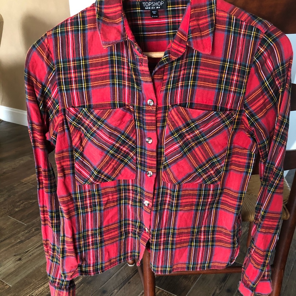 Topshop plaid shirt